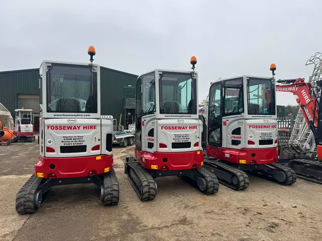 mini digger hire warwickshire