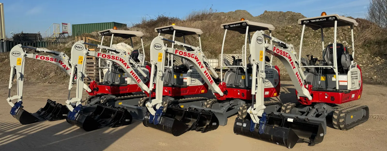 1.5 and 1.t tone mini excavator hire