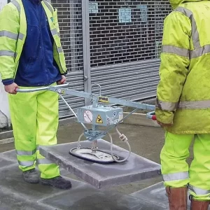 Battery powered vacuum slab lifter